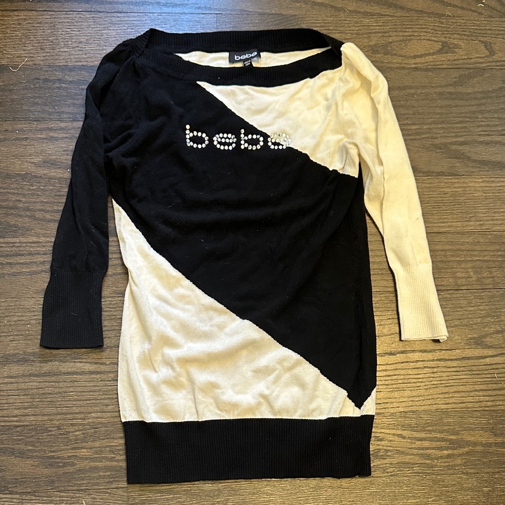 ICONIC ⭐️Bebe Two-Tone Black and Cream